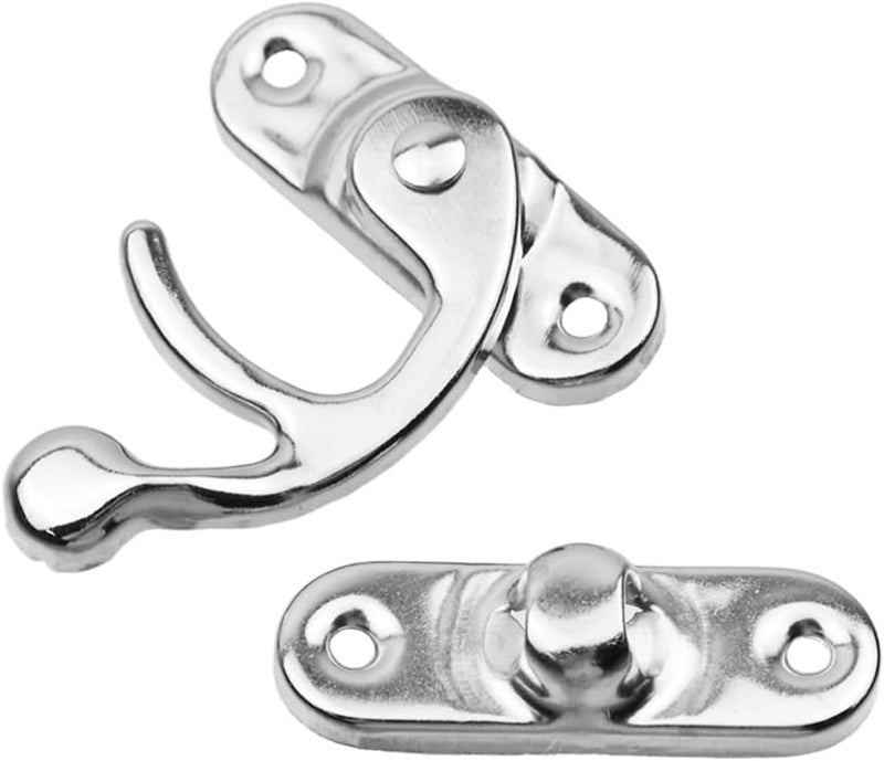 Sscon 20Pcs Silver Vintage Lock Clasp Right Latch Antique Swing Clasp Latch for Jewelry Box (43mm x 37mm) - Image 4